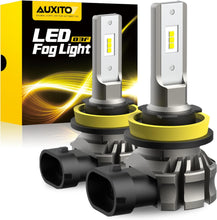 Load image into Gallery viewer, AUXITO H11/H8/H16 LED Fog Light Bulbs or DRL, 6000 Lumens 6500K Cool White Light, 300% Brightness, CSP LED Chips Fog Lamps Replacement for Cars, Play and Plug (Pack of 2)