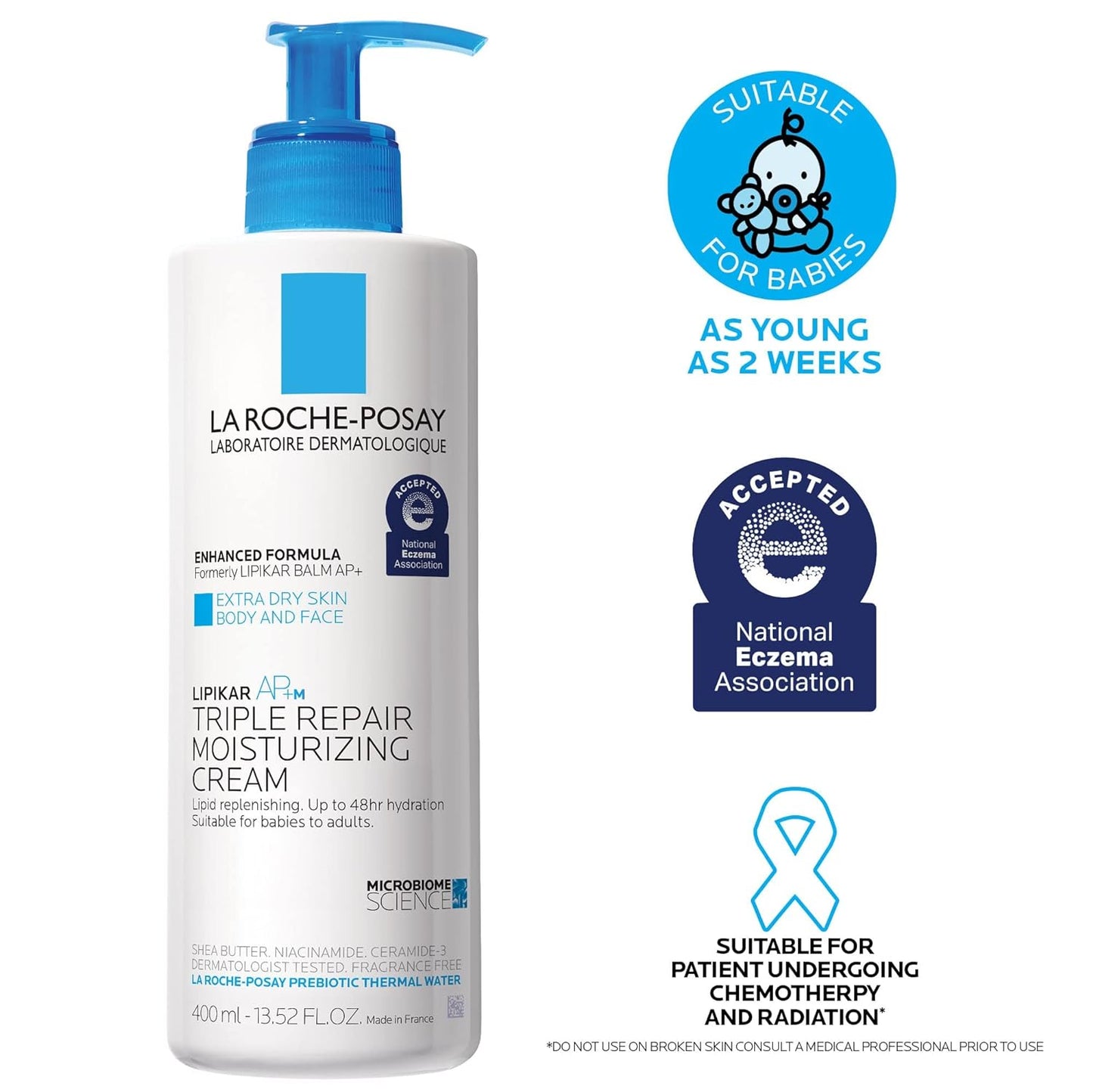 La Roche-Posay Lipikar Balm AP+ Intense Repair Body Lotion for Dry Skin, Body Cream with Shea Butter and Niacinamide, Moisturizer for Dry and Rough Skin, Sensitive Skin Safe