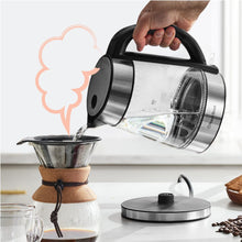 Load image into Gallery viewer, Speed-Boil Electric Kettle For Coffee &amp; Tea - 1.7L Water Boiler 1500W, Borosilicate Glass, Easy Clean Wide Opening, Auto Shut-Off, Cool Touch Handle, LED Light. 360° Rotation, Boil Dry Protection