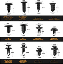 Load image into Gallery viewer, GOOACC - GRC-33 240PCS Bumper Retainer Clips Car Plastic Rivets Fasteners Push Retainer Kit Most Popular Sizes Auto Push Pin Rivets Set -Door Trim Panel Fender Clips for GM Ford Toyota Honda Chrysler