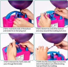 Load image into Gallery viewer, PCFING Electric Air Balloon Pump and Tying Tool in One, Portable Dual Nozzle Electric Blower Air Pump Inflator for Decoration, Party and Save Time