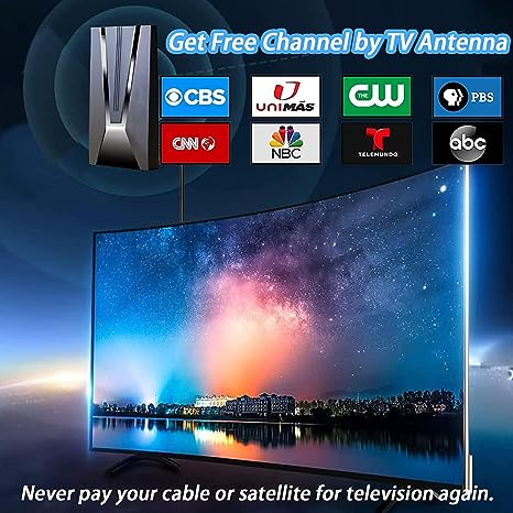 TV Antenna,TV Antenna for Smart TV - Amplified HDTV Digital Antenna for TV, Long Distance Indoor/Outdoor Amplified HDTV Antenna,Support 4K 1080p All Television Outdoor Smart TV Antenna