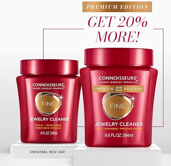 CONNOISSEURS Premium Edition Jewelry Cleaner Solution Pick from Delicate, Fine or Silver Jewelry Cleaner, Value Size