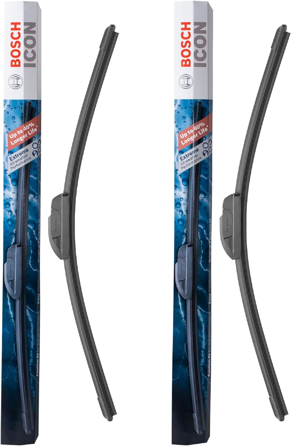 BOSCH 26A16A ICON Beam Wiper Blades - Driver and Passenger Side - Set of 2 Blades (26A & 16A)