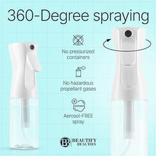 Load image into Gallery viewer, BeautifyBeauties Hair Spray Bottle – Ultra Fine Continuous Water Mister for Hairstyling, Cleaning, Plants, Misting &amp; Skin Care (6.76 Ounce)