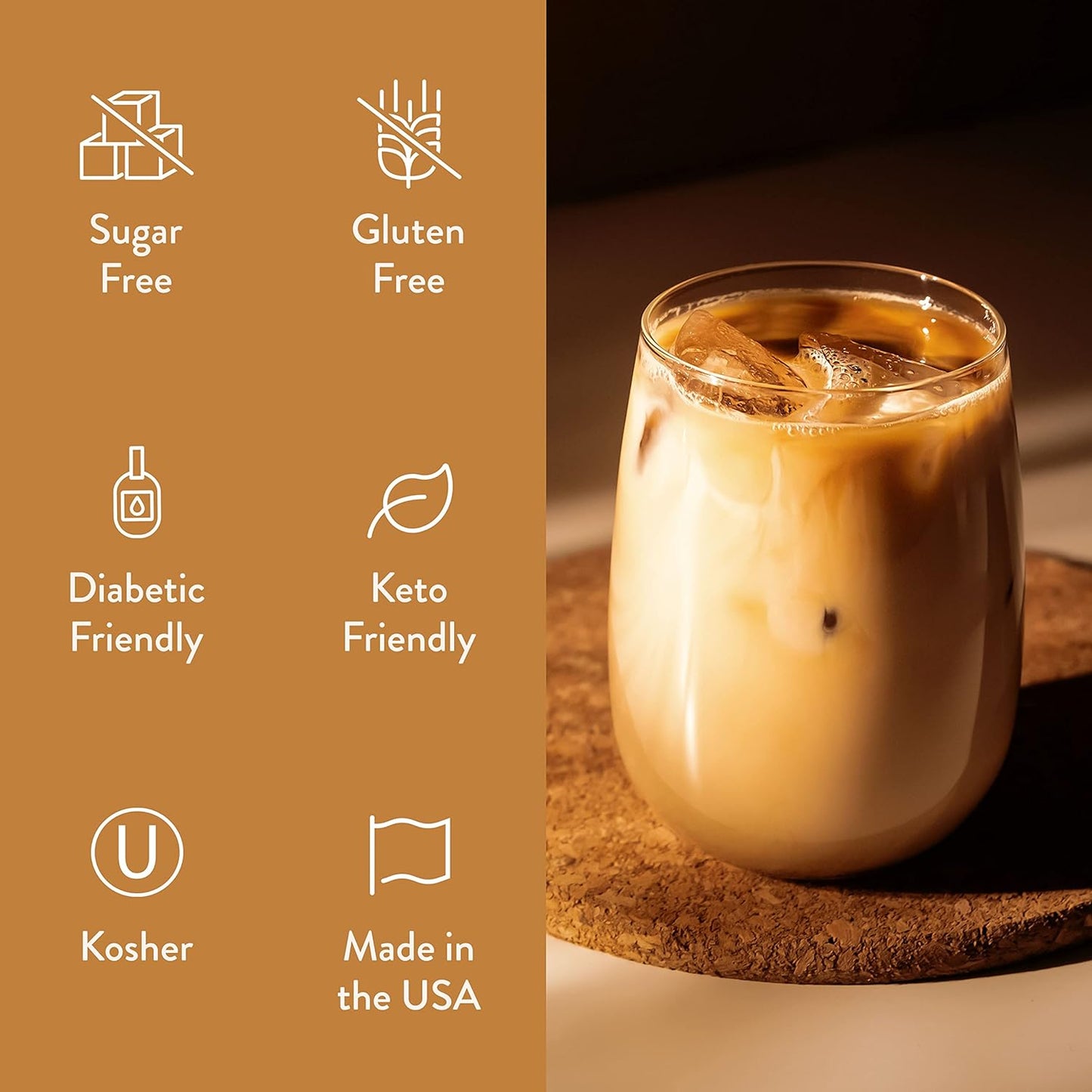 Jordan's Skinny Syrups Sugar Free Coffee Syrup, Vanilla Flavor Drink Mix, Zero Calorie Flavoring for Chai Latte, Protein Shake, Food and More, Gluten Free, Keto Friendly, 25.4 Fl Oz, 2 Pack
