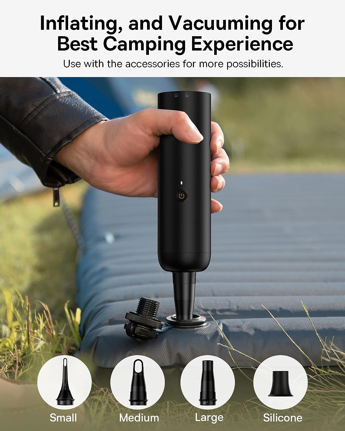 Baseus Car Vacuum Cleaner Portable Cordless, 12000PA Rechargeable Handheld Vacuum with Single Touch Empty, USB C Fast Charging, 4 in 1 Mini Air Blower Inflator Pump Vacuum for Car,Home,Camping