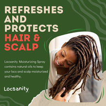 Load image into Gallery viewer, Locsanity Daily Moisturizing Refreshing Spray for Locs, Dreadlocks - Rose Water and Peppermint Hair Scalp Moisturizer, Dreadlock Spray - Natural Loc Care and Maintenance (8oz)