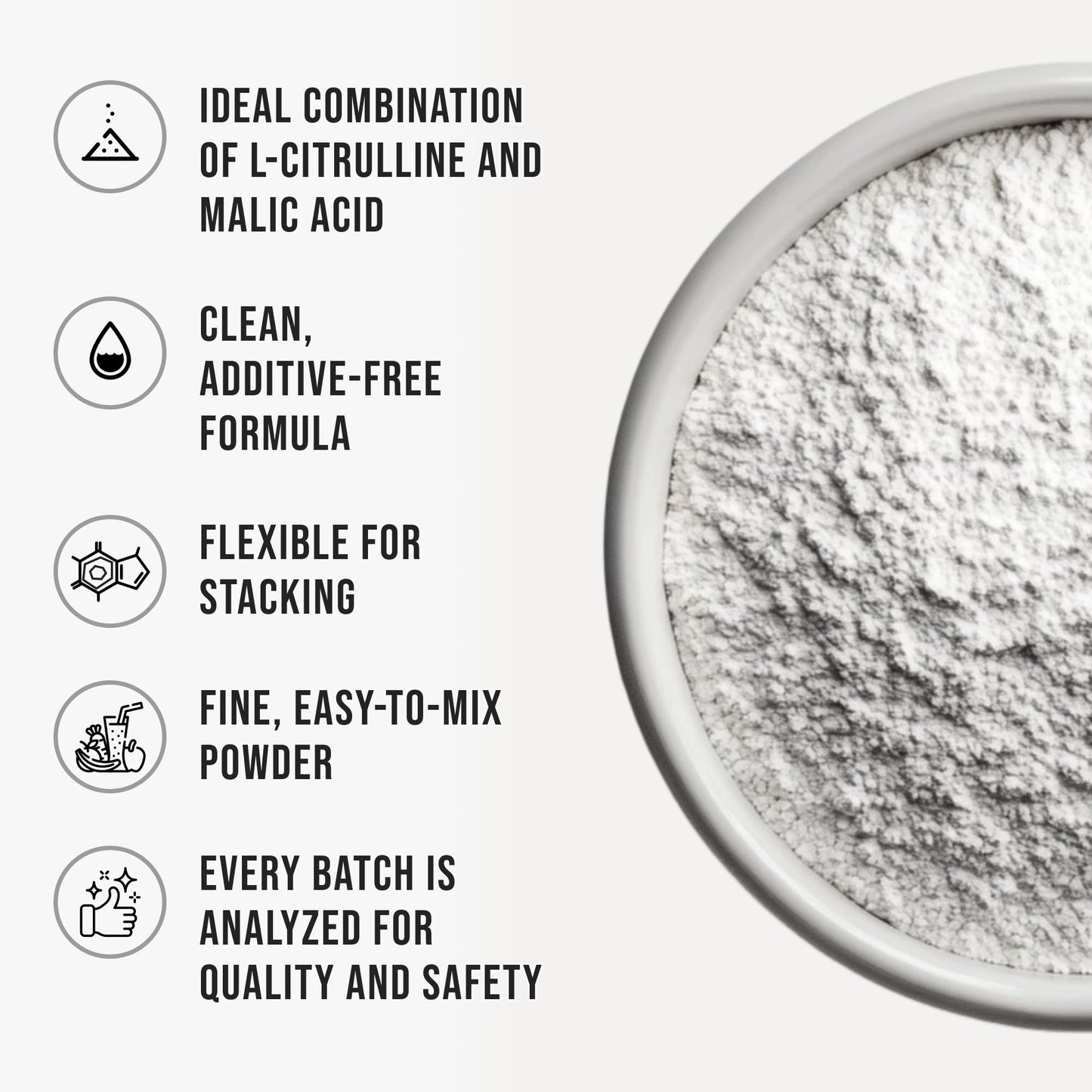 L-Citrulline Malate 2 : 1 Powder Unflavored L Citrulline Malate Nitrate-Rich Dissolves…