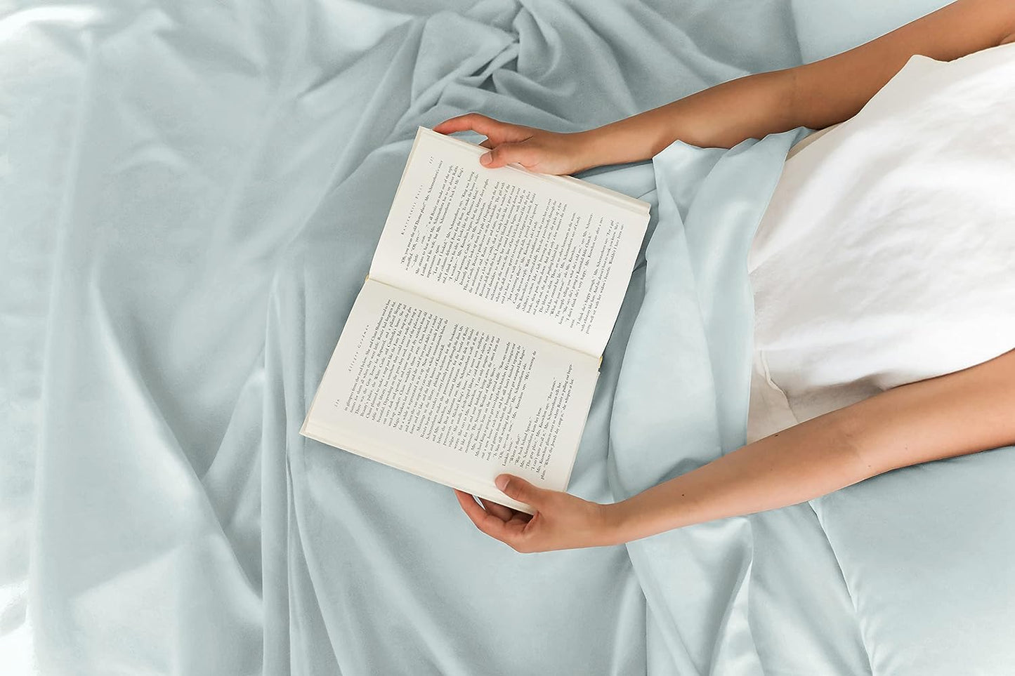 Queen Size Sheet Set - Breathable & Cooling Sheets - Hotel Luxury Bed Sheets for Women, Men Kids & Teens - Deep Pockets - 4 Piece Set - Soft & Wrinkle Free - Ice Blue Bed Sheets - Queen Sheets