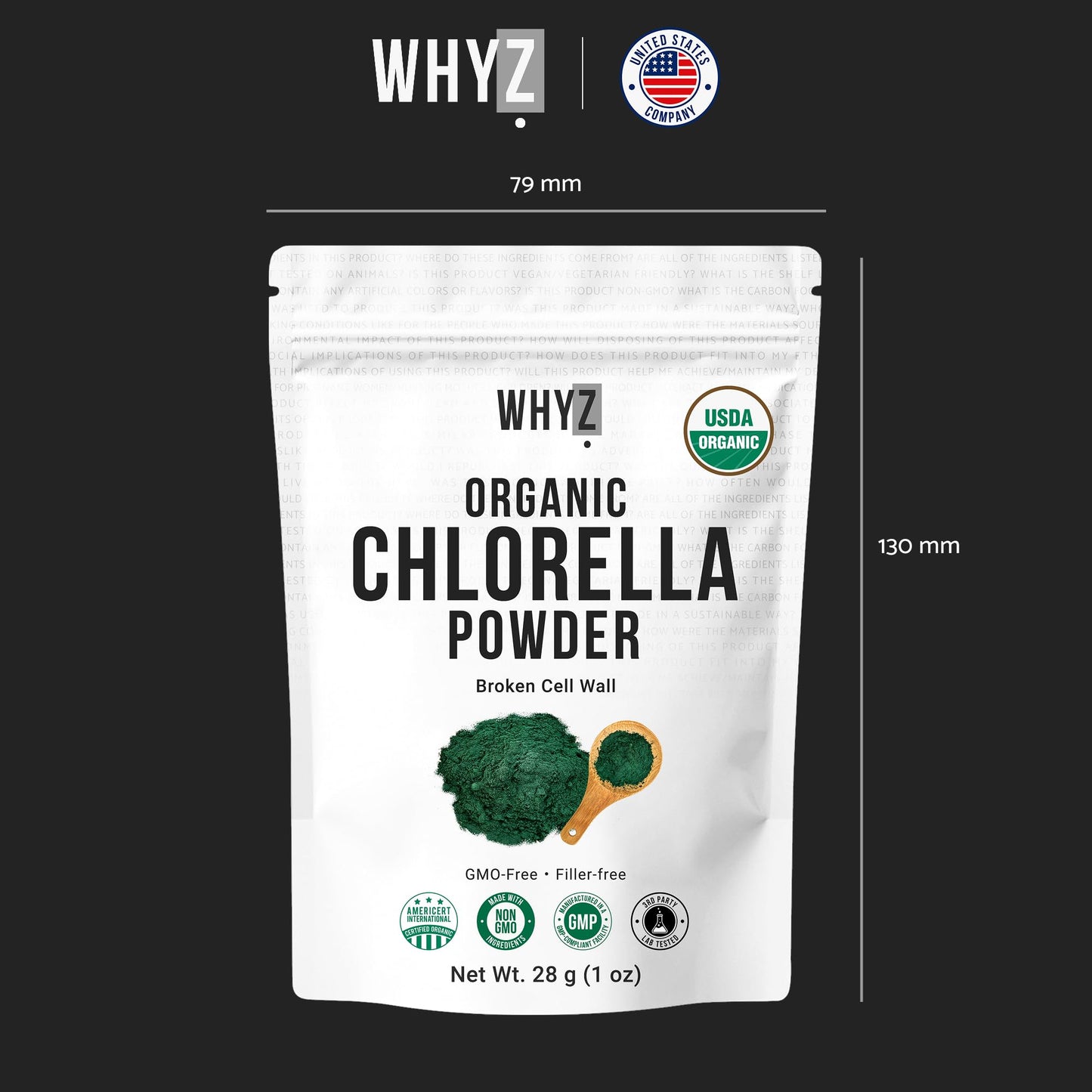 Organic Chlorella Powder, Raw, Premium Superfood Rich in Vegan Protein & Chlorophyll,…