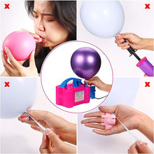 Load image into Gallery viewer, PCFING Electric Air Balloon Pump and Tying Tool in One, Portable Dual Nozzle Electric Blower Air Pump Inflator for Decoration, Party and Save Time