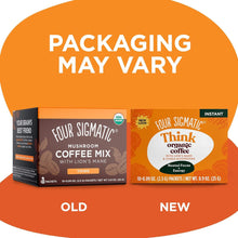Load image into Gallery viewer, Four Sigmatic Foods Mushroom Instant Coffee, Organic and Fair Trade with Lions Mane, Chaga, &amp; Mushroom Powder, Focus &amp; Immune Support, Paleo, 0.9 Oz - 10 Count (Pack of 1)