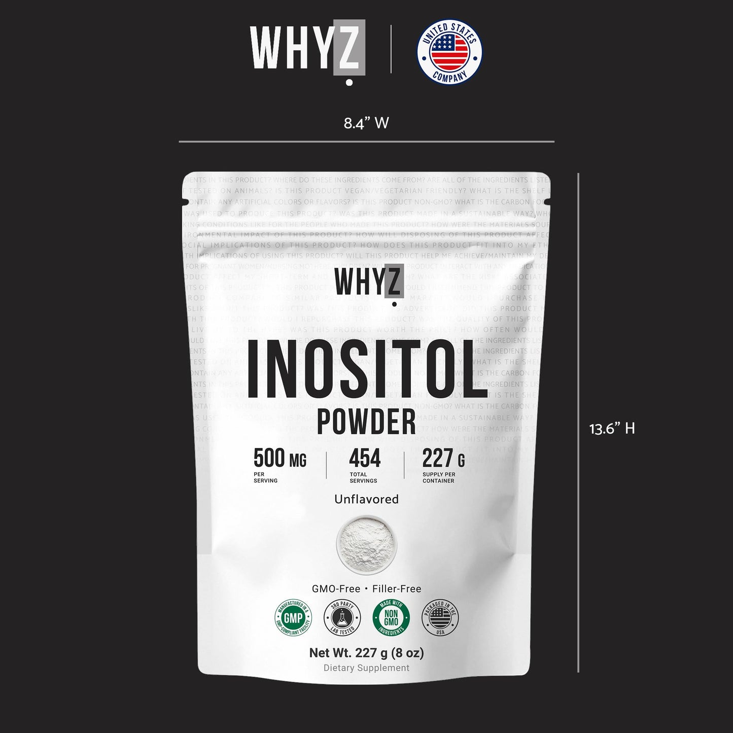Inositol Powder 8oz, Natural Inositol Supplement for Ovarian Support, Fertility and…