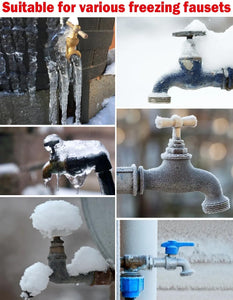 Outdoor Faucet Covers for Winter, Pro 10" H x 7" W Outside Faucet Cover Freeze Protection, Upgraded Reusable Waterproof Insulated Spigot Cover, Thickened Water Spigot Cover for Winter, 4 Pack, Black