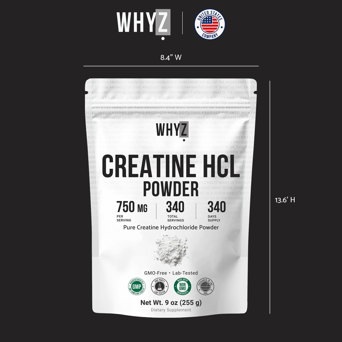 Pure Creatine HCL Powder Unflavored HCL Creatine Supplement for Men and Women Supports…