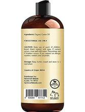 Load image into Gallery viewer, Handcraft Organic Castor Oil for Hair Growth, Eyelashes and Eyebrows - 100% Pure and Natural Carrier Oil, Hair Oil and Body Oil - Moisturizing Massage Oil for Aromatherapy - 16 fl. Oz