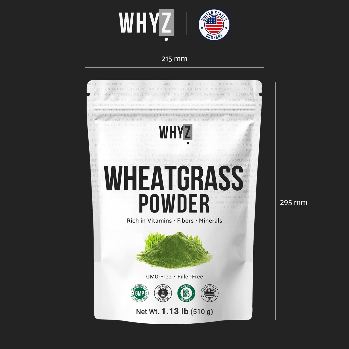 Wheatgrass Powder 100% Pure Whole-Leaf Wheatgrass Powder, Nutrient-Rich Green Wheat Grass…