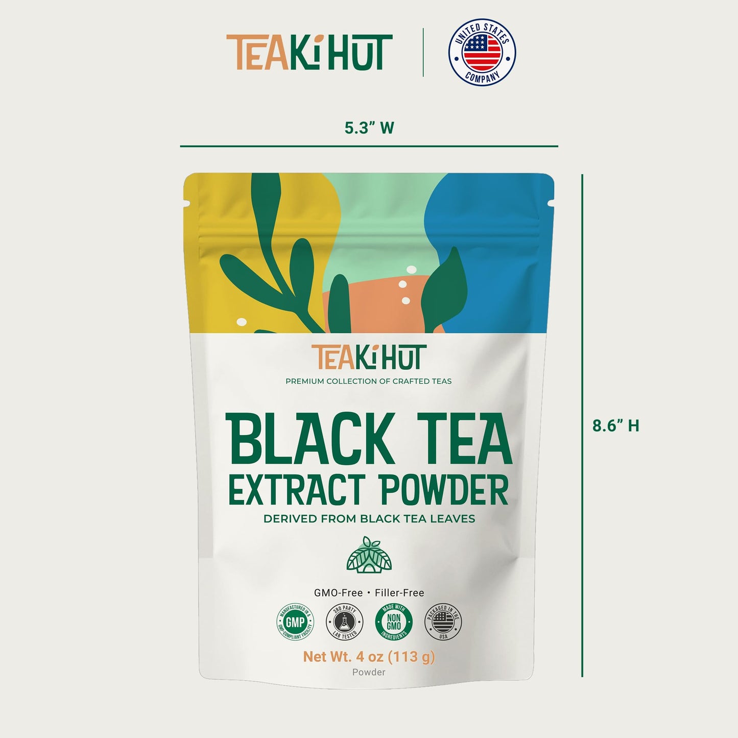 Instant Black Tea Extract Powder, Unsweetened Iced Tea Extract Powder from Real Black Tea…