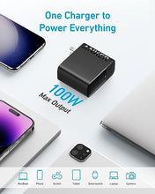 Load image into Gallery viewer, Mac Book Pro Charger, 100W USB C Charger, Anker Compact and Foldable Fast Charger for MacBook Pro, MacBook Air, Samsung Galaxy, iPad Pro, and All USB C Devices, 5 ft USB C to USB C Cable Included