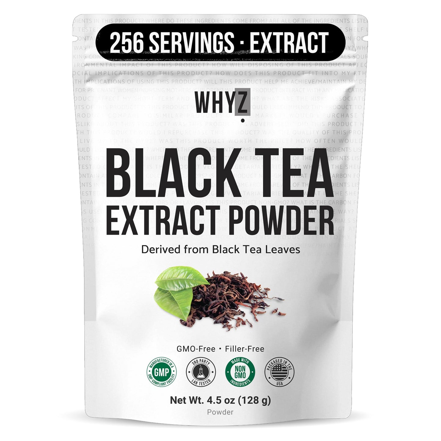 Instant Black Tea Extract Powder, Unsweetened Iced Tea Extract from Real Black Tea Leaves…