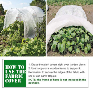 Valibe Plant Covers Freeze Protection 10 ft x 30 ft Floating Row Cover Garden Fabric Plant Cover for Winter Frost / Sun Pest Protection (10FT X 30FT)