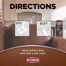 Load image into Gallery viewer, Weiman Leather Cleaner &amp; Conditioner Wipes With UV Protection, Prevent Cracking Or Fading Of Leather Couches, Car Seats, Shoes, Purses - 30 ct