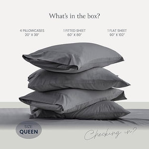 BELADOR Silky Soft Queen Sheet Set - Luxury 6 Piece Bed Sheets for Queen Size Bed, Secure-Fit Deep Pocket Sheets with Elastic, Breathable Hotel Sheets & Pillowcase Set, Wrinkle Free Oeko-Tex Sheets