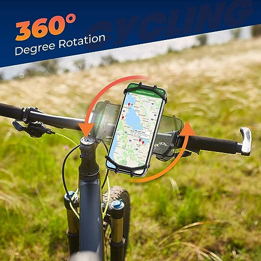 Master Lock Cable Lock, Set Your Own Combination Bike Lock, 6 ft. Long, Black & ORIbox Bike Phone Mount, Motorcycle Handlebar Mount, 360° Rotation Silicone Bicycle Phone Holder