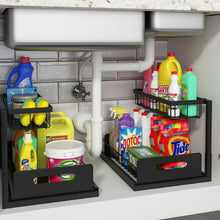 Load image into Gallery viewer, REALINN Under Sink Organizer and Storage, 2 Pack Pull Out Cabinet Organizer Slide Out Sink Shelf Cabinet Storage Shelves, Under Sink Storage for Kitchen Bathroom Cabinet
