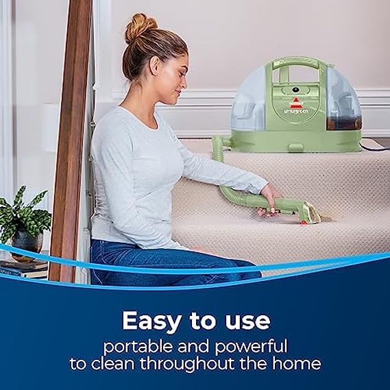BISSELL Little Green Multi-Purpose Portable Carpet and Upholstery Cleaner, Car and Auto Detailer, Green, 1400B