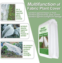 Load image into Gallery viewer, Valibe Plant Covers Freeze Protection 10 ft x 30 ft Floating Row Cover Garden Fabric Plant Cover for Winter Frost / Sun Pest Protection (10FT X 30FT)