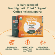Load image into Gallery viewer, Four Sigmatic Foods Mushroom Instant Coffee, Organic and Fair Trade with Lions Mane, Chaga, &amp; Mushroom Powder, Focus &amp; Immune Support, Paleo, 0.9 Oz - 10 Count (Pack of 1)