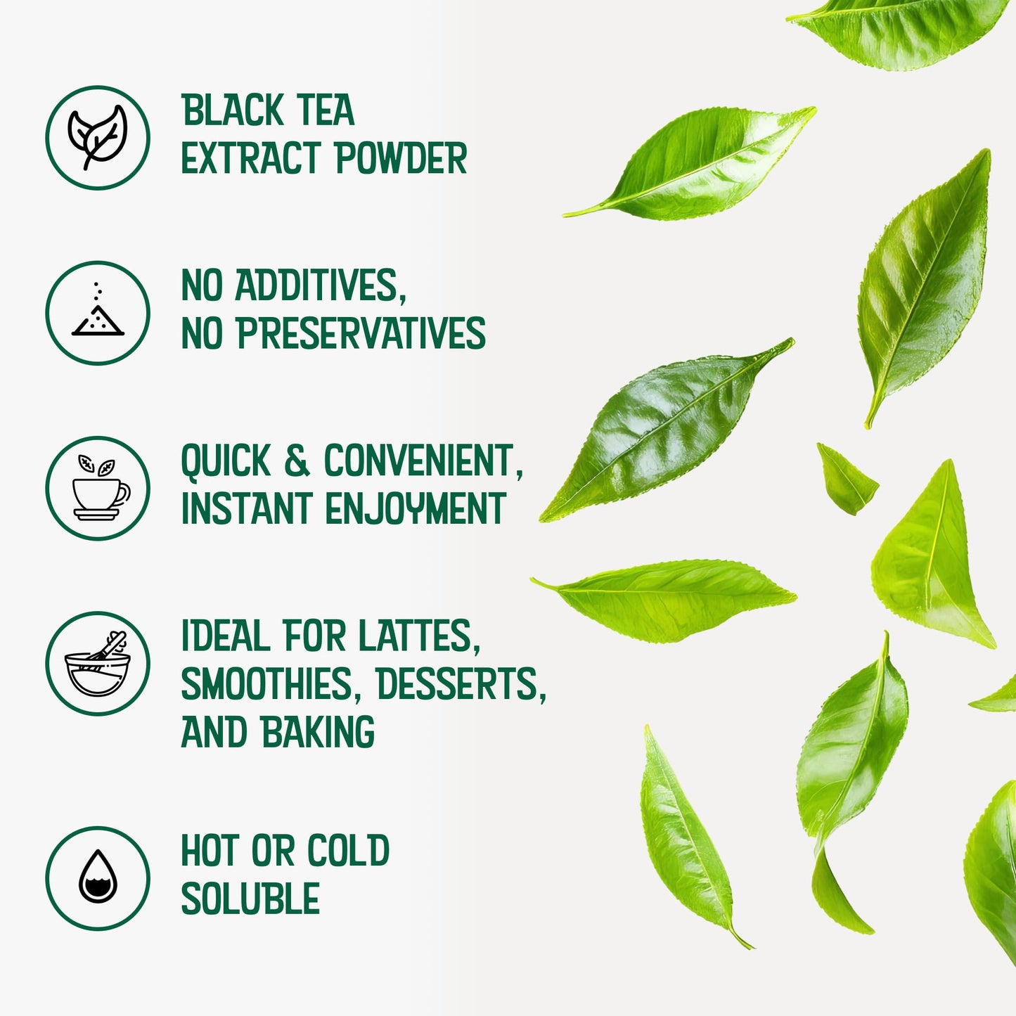 Instant Black Tea Extract Powder, Unsweetened Iced Tea Extract Powder from Real Black Tea…