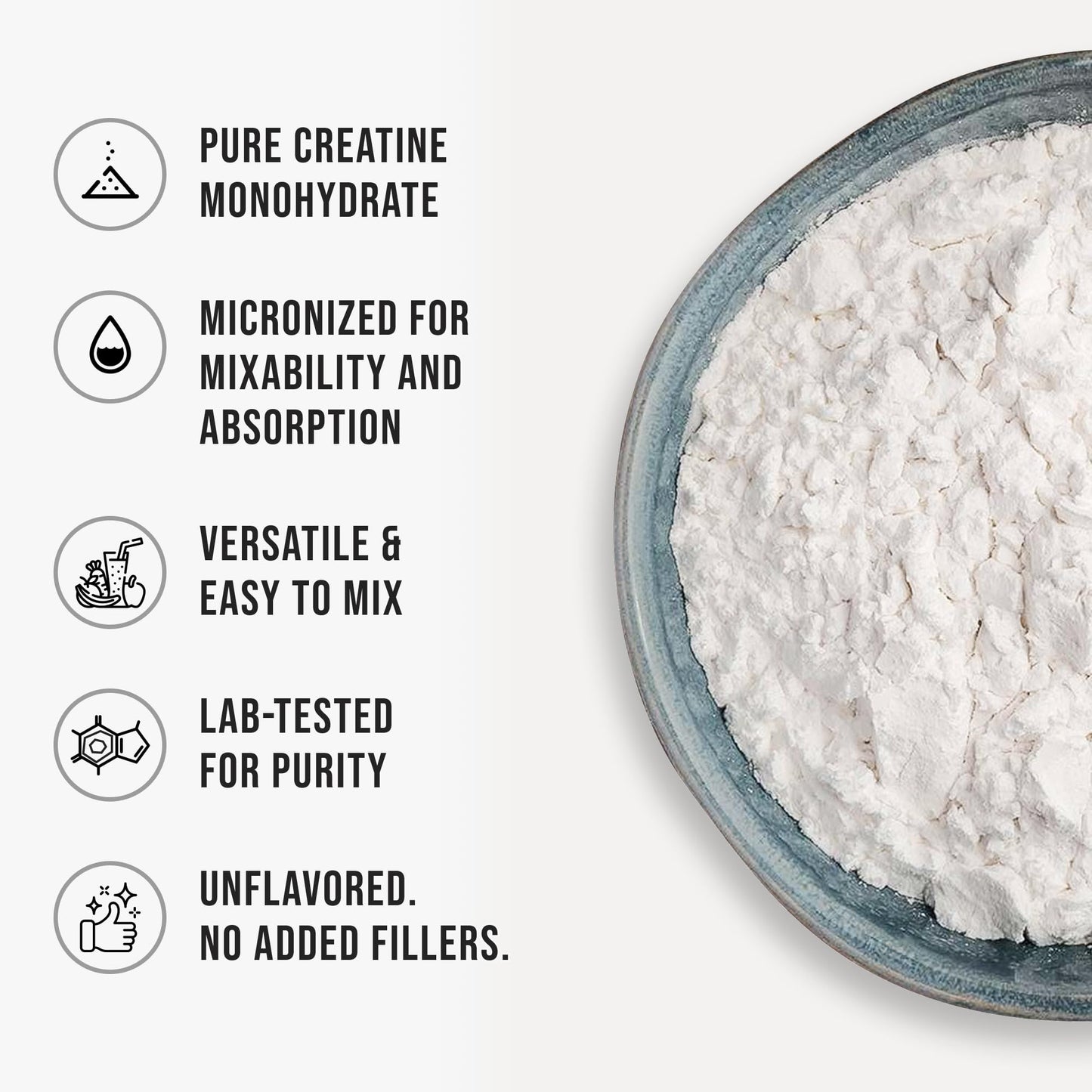 Creatine Monohydrate Powder, Micronized, Unflavored Creatine for Men & Women, Muscle…