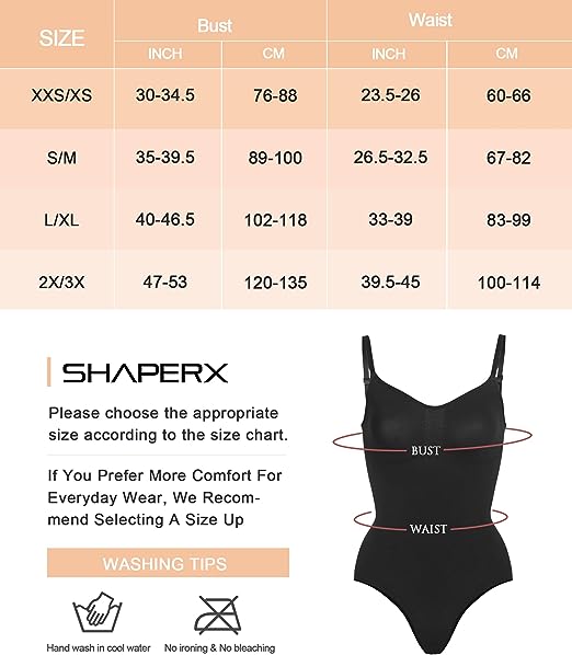 SHAPERX Bodysuit for Women Tummy Control Shapewear Seamless Sculpting Thong Body Shaper Tank Top