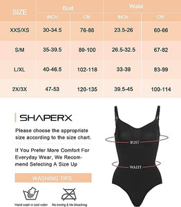 SHAPERX Bodysuit for Women Tummy Control Shapewear Seamless Sculpting Thong Body Shaper Tank Top