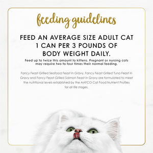 Purina Fancy Feast Grilled Wet Cat Food Seafood Collection in Wet Cat Food Variety Pack - (24) 3 oz. Cans