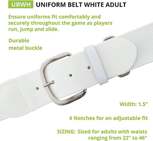 Champion Sports Adult and Youth Baseball/Softball Uniform Belts - in Multiple Colors