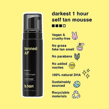 Load image into Gallery viewer, b.tan Darkest Self Tanner | Get Tanned - Fast, 1 Hour Sunless Tanner Mousse, No Fake Tan Smell, No Added Nasties, Vegan, Cruelty Free, 6.7 Fl Oz