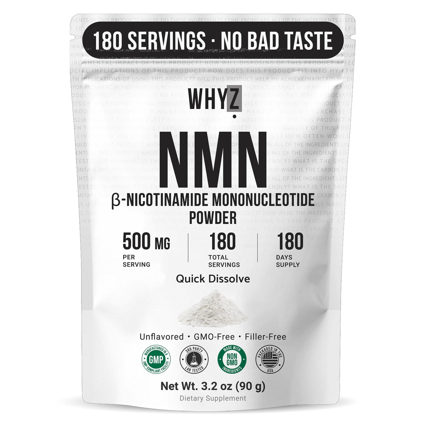 Pure NMN Powder Nicotinamide Mononucleotide Quick Dissolved NMN Supplement Powder 100%…