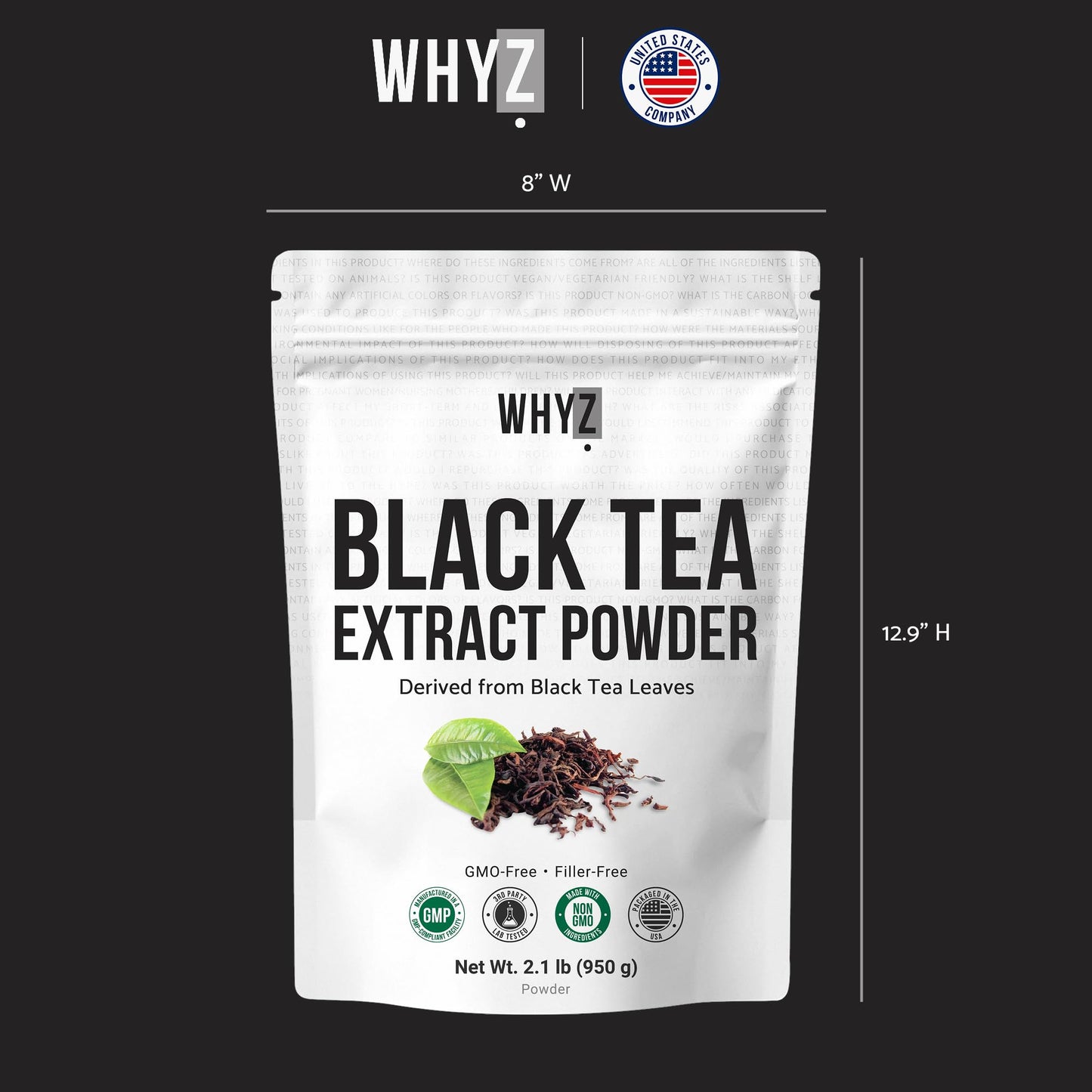 Instant Black Tea Extract Powder, Unsweetened Iced Tea Extract from Real Black Tea Leaves…