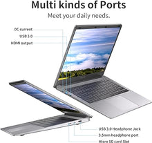 Load image into Gallery viewer, SGIN Laptop 4GB DDR4 128GB SSD, 15.6 Inch Windows 11 Laptops Computer with Intel Celeron Quad Core Processor (up to 2.5 GHz), Intel UHD Graphics 600, Mini HDMI, WiFi, Webcam, USB3.0, Bluetooth 4.2
