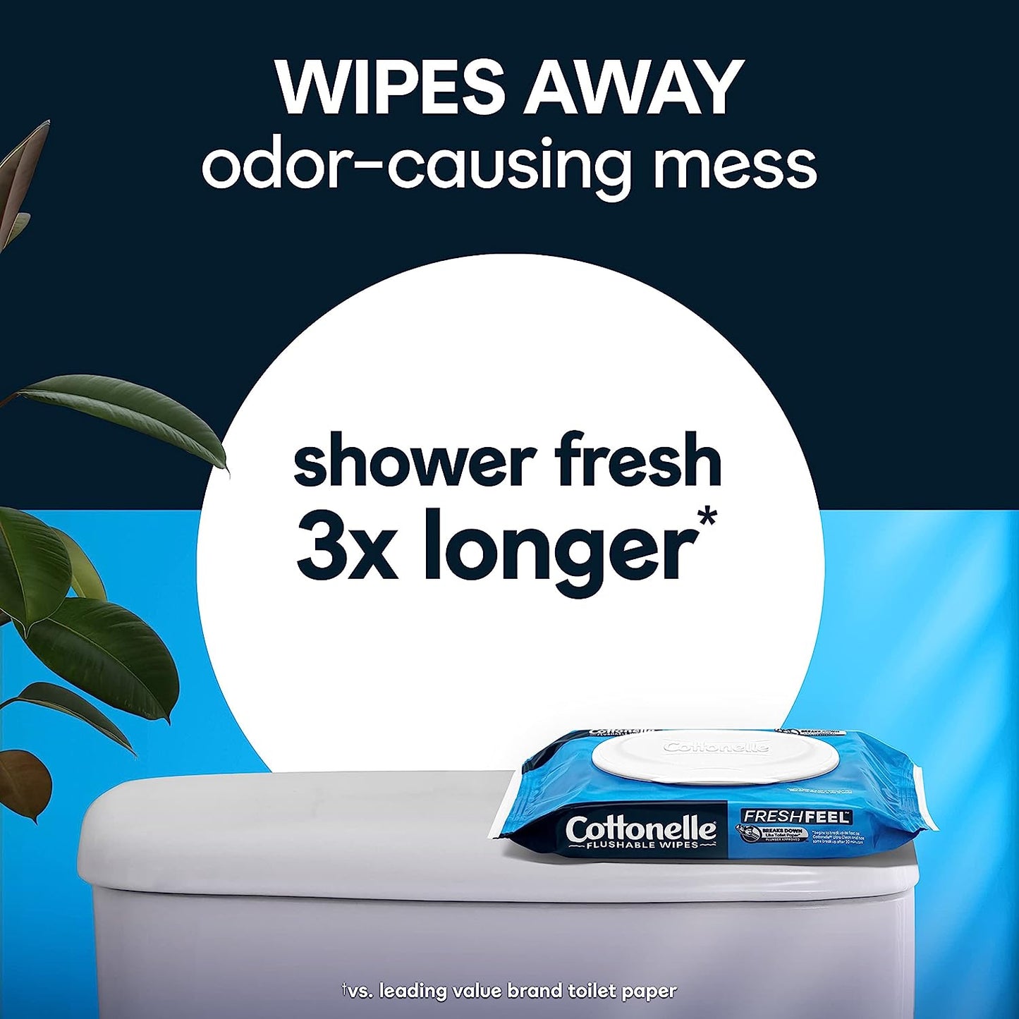 Cottonelle Freshfeel Flushable Adult Wet Wipes, 8 Flip-Top 42-Count Packs (336 Wipes Total)