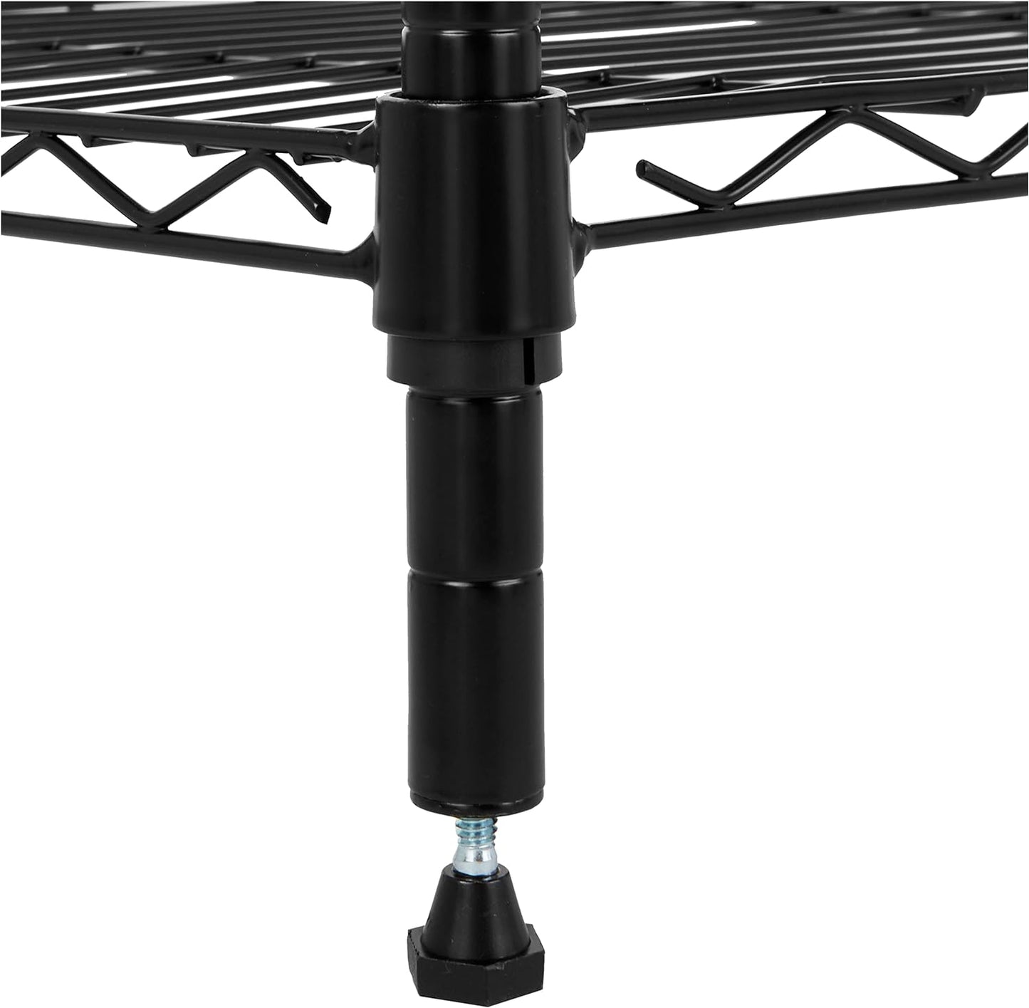 Amazon Basics 3-Shelf Narrow Adjustable, Heavy Duty Storage Shelving Unit (250 lbs loading capacity per shelf), Steel Organizer Wire Rack, Black, 23.2"L x 13.4"W x 30"H