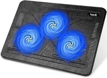 Load image into Gallery viewer, havit HV-F2056 15.6&quot;-17&quot; Laptop Cooler Cooling Pad - Slim Portable USB Powered (3 Fans), Black/Blue