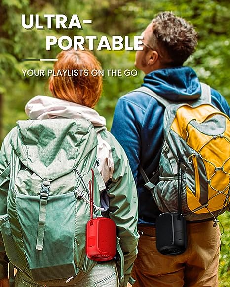 Bluetooth Speakers,Portable Wireless Speaker with 15W Stereo Sound, Active Extra Bass, IPX6 Waterproof Shower Speaker, Double Pairing, for Party, Home Theater, Game Theater