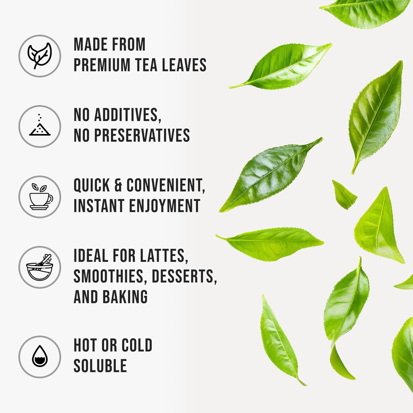 Instant Black Tea Powder, Pure Black Tea for Hot and Cold Beverages, Refreshing Black…