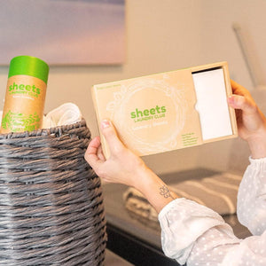 Sheets Laundry Club - As Seen on Shark Tank - Laundry Detergent - (Up to 100 Loads) 50 Laundry Sheets- Fresh Linen Scent - No Plastic Jug - New Liquid-Less Technology - Lightweight - Easy To Use
