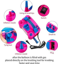 Load image into Gallery viewer, PCFING Electric Air Balloon Pump and Tying Tool in One, Portable Dual Nozzle Electric Blower Air Pump Inflator for Decoration, Party and Save Time